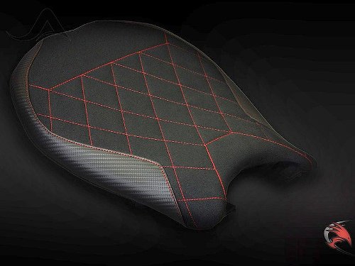 Luimoto Seat cover, `Diamond Edition´, black-red - Ducati