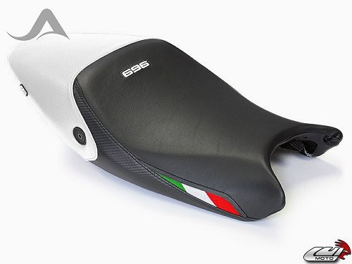 Luimoto Seat cover `Team Italia` black-white - Ducati 696