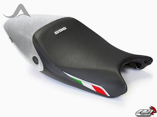 Luimoto Sitzbankbezug `Team Italia` schwarz-silber - Ducati