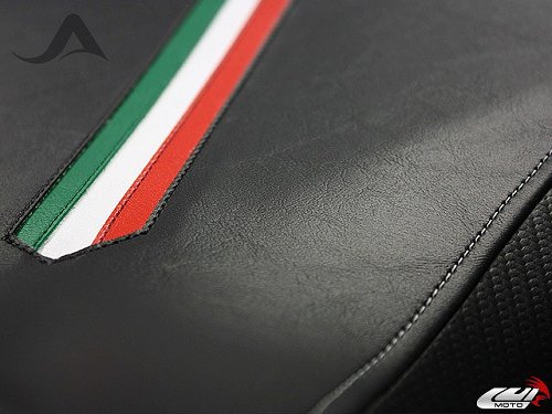 Luimoto Seat cover `Team Italia` black-silver - Ducati 620,