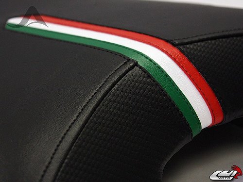 Luimoto Pillion seat cover `Team Italia` black-silver -