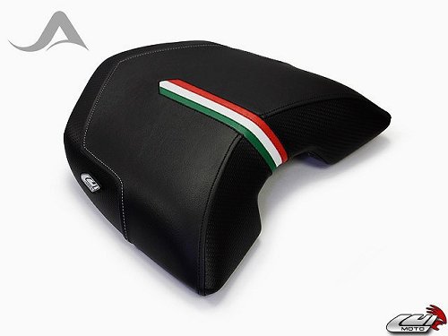 Luimoto Pillion seat cover `Team Italia` black-silver -