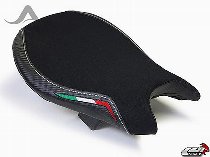 Luimoto Seat cover `Team Italia Suede` black-white - Ducati