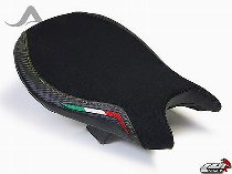 Luimoto Seat cover `Team Italia Suede` black-yellow - Ducati