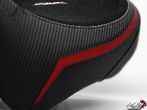 Luimoto Seat cover `Team Italia Suede` black-red - Ducati