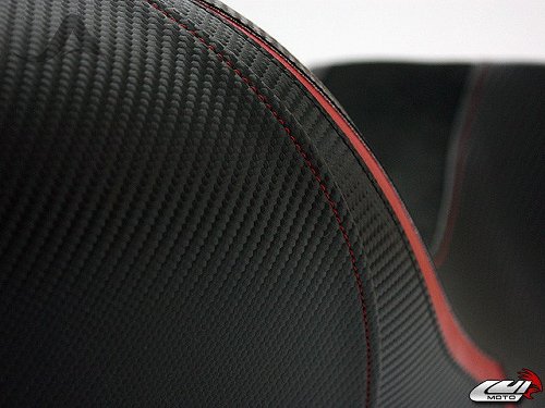 Luimoto Seat cover `Team Italia Suede` black-red - Ducati