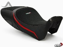 Luimoto Seat cover `Team Italia Suede` black-red - Ducati