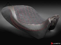 Luimoto Seat cover `Diamond Edition` black, red seam -