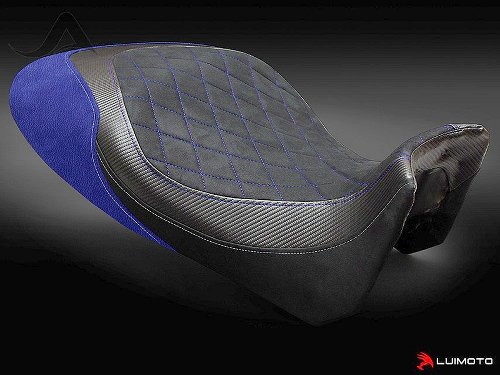 Luimoto Seat cover `Diamond Edition` black-blue - Ducati