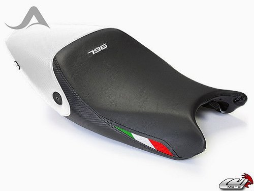 Luimoto Seat cover `Team Italia 796` black-white - Ducati