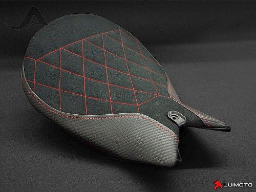 Luimoto Seat cover `Diamond Edition` red-black - Ducati 1199