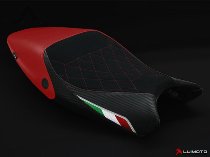 Luimoto Seat cover `Diamond Edition`, black-red, red seam -