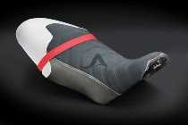 Luimoto Seat cover `Vintage Cafe` white-red - Moto Guzzi