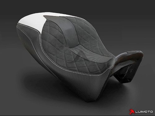 Luimoto Seat cover `Diamond Edition` white - Ducati 1200