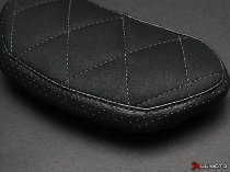 Luimoto Pillion seat and back rest cover, black - Ducati