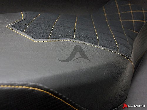 Luimoto Seat cover `Diamond Edition` black-yellow - Ducati