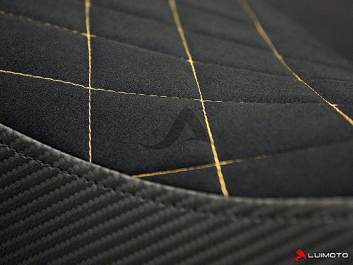 Luimoto Seat cover `Diamond Edition` black-yellow - Ducati