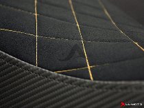 Luimoto Seat cover `Diamond Edition` black-yellow - Ducati