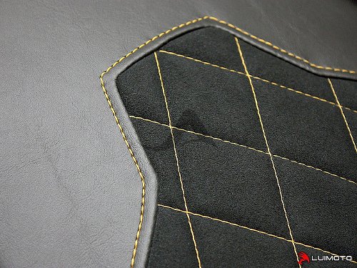 Luimoto Seat cover `Diamond Edition` black-yellow - Ducati