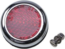 Moto Guzzi Reflector with chrome ring, 50mm, round, red - V7