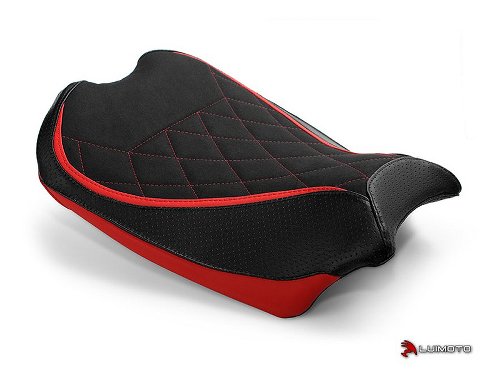 Luimoto Seat cover `Diamond Sport` black-red - Ducati 1100