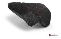 Luimoto Pillion seat cover `Diamond Sport` black-red -