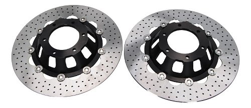 Moto Guzzi Brake disc kit front afloat , 300 mm, black