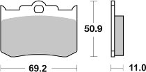 SBS Bremsbelag Street High Power Carbon