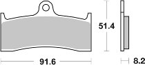 SBS Bremsbelag Street High Power Carbon