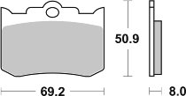 SBS Bremsbelag Street High Power Carbon