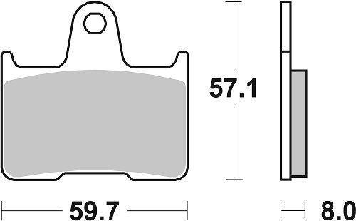 SBS Bremsbelag Street High Power Carbon