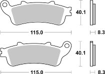 SBS Bremsbelag Street High Power Carbon