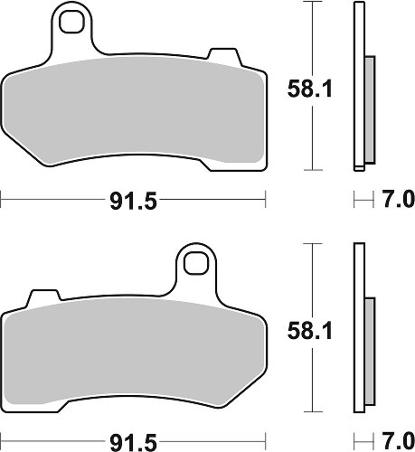 SBS Brake pad kit street high power ceramic