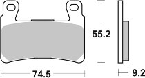 SBS Bremsbelag Street High Power Carbon