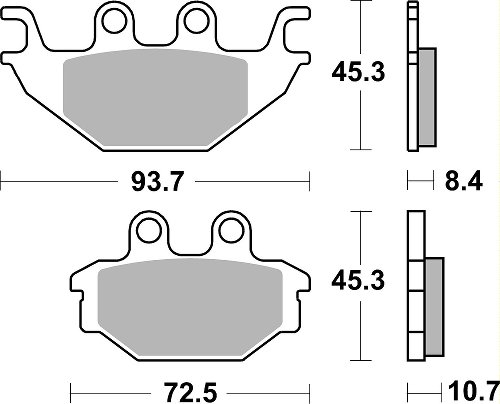 SBS Bremsbelag Street High Power Carbon