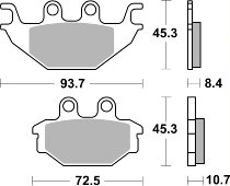 SBS Bremsbelag Street High Power Carbon