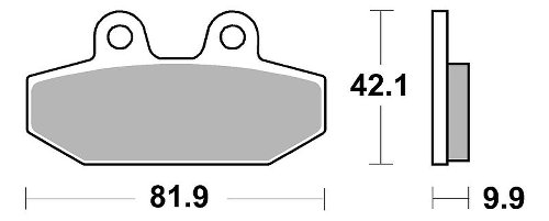 SBS Bremsbelag Street High Power Carbon