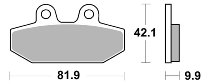 SBS Bremsbelag Street High Power Carbon