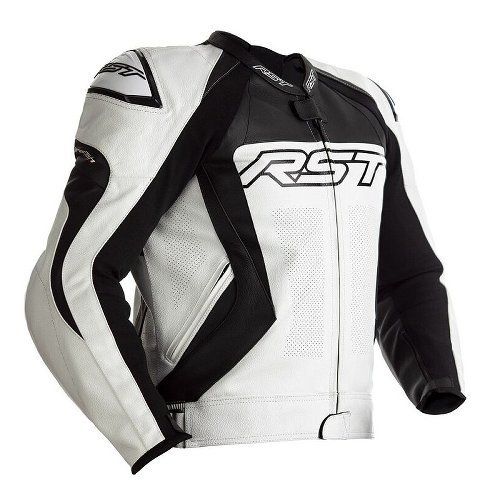 RST Tractech EVO 4 Lederjacke - Weiß/Schwarz Größe 3XL