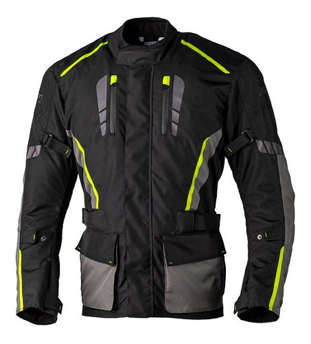 RST Axiom Plus Airbag CE Textile Jacket - Black/Grey/Flo