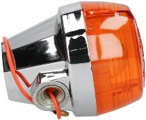 Moto Guzzi Blinker rund, chrom mit Glühlampe links/rechts -