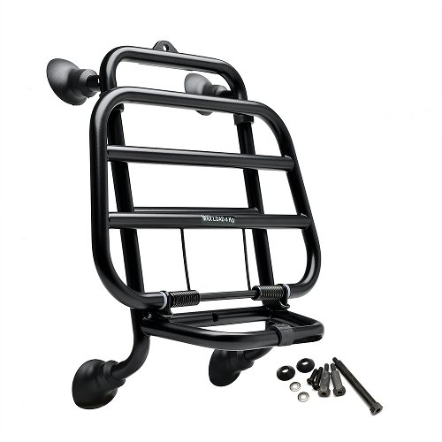 Portapacchi anteriore Vespa, pieghevole - nero