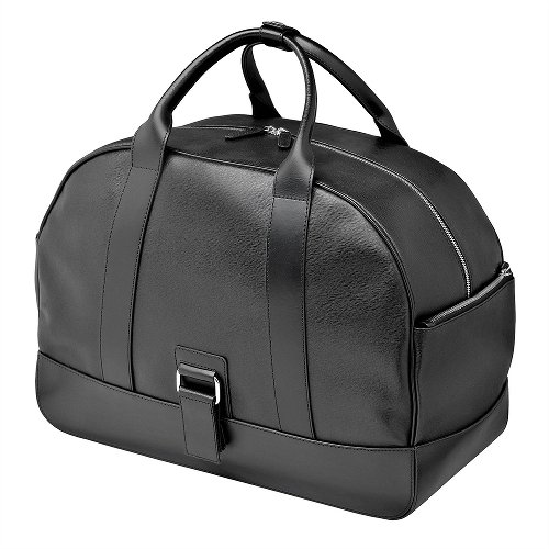 Vespa rear bag, leather - black