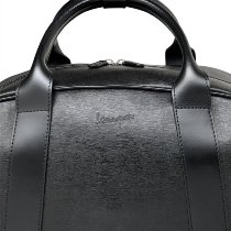 Vespa rear bag, leather - black