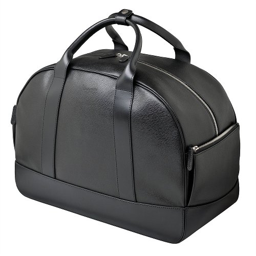 Vespa rear bag, leather - black