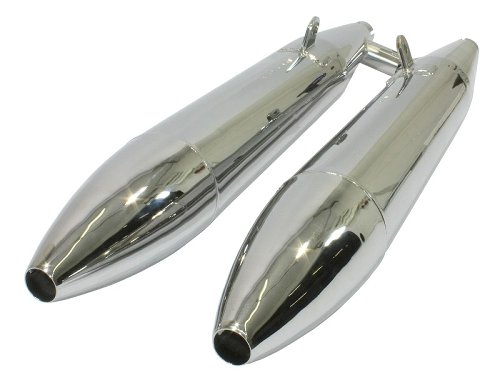 Moto Guzzi Silencer kit, chrome - V7 700, Spezial, 850 GT,