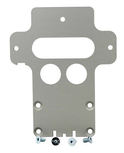 Battery base plate aluminium, 5mm with cut, silver