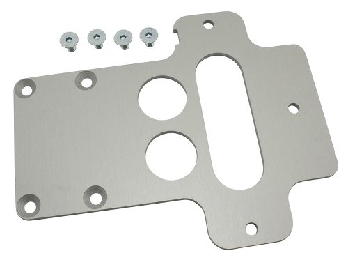 Battery base plate, aluminium, 5mm, silver