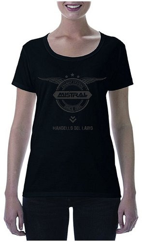 Camiseta Mistral 25 años, señora, negra, talla: L