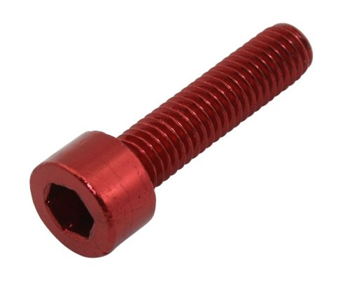 Aluschraube B.Bolt M 6x25 ISK Rot